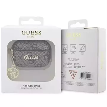 Ochranné puzdro na slúchadlá Guess GUAP2G4GSMW pre kryt Apple AirPods Pro 2 hnedý/hnedý 4G Charm Collection