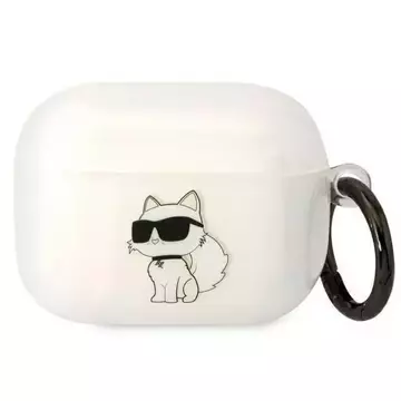 Ochranné puzdro na slúchadlá Karl Lagerfeld pre kryt Airpods Pro priehľadný Ikonik Choupette