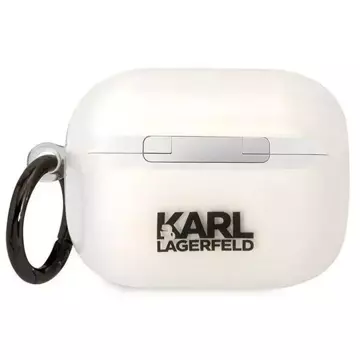 Ochranné puzdro na slúchadlá Karl Lagerfeld pre kryt Airpods Pro priehľadný Ikonik Choupette