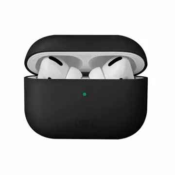 Ochranné puzdro na slúchadlá UNIQ Lino puzdro na Apple AirPods Pro Silicone black/atrament black