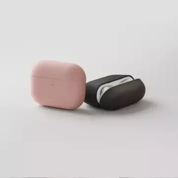 Ochranné puzdro na slúchadlá UNIQ Lino puzdro na Apple AirPods Pro Silicone black/atrament black