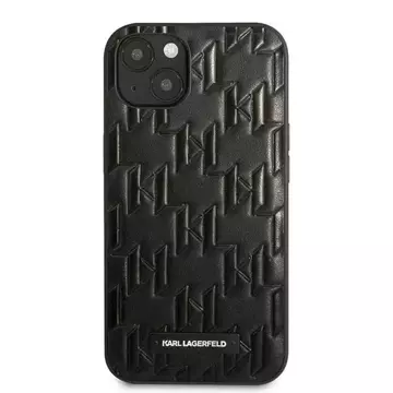 Ochranné puzdro na telefón Karl Lagerfeld KLHCP13SMNMP1K pre Apple iPhone 13 Mini 5,4" pevné puzdro čierne/čierne Monogram Plaque