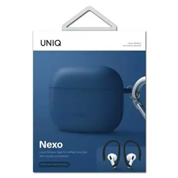 Ochranné puzdro pre slúchadlá UNIQ Nexo puzdro pre Apple AirPods 3 Ear Hooks Silicone blue/blue