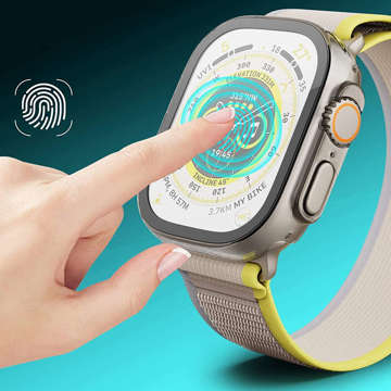 Ochranné puzdro s ochranným puzdrom Glass Alogy 2v1 prekrývacie puzdro pre Apple Watch Ultra 49 mm priehľadné