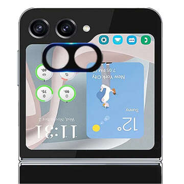 Ochranné sklo na šošovku fotoaparátu pre Samsung Galaxy Z Flip 5, Lens Full Camera Glass overlay, čierna