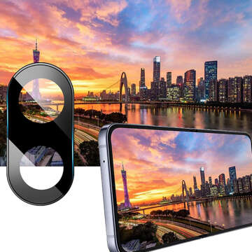 Ochranné sklo na šošovku fotoaparátu pre Samsung Galaxy Z Flip 5, Lens Full Camera Glass overlay, čierna