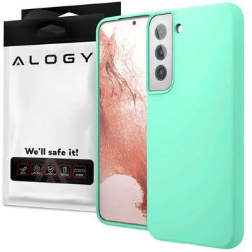 Ochranné tenké mäkké puzdro Alogy pre Samsung Galaxy S22 Plus tyrkysové sklo