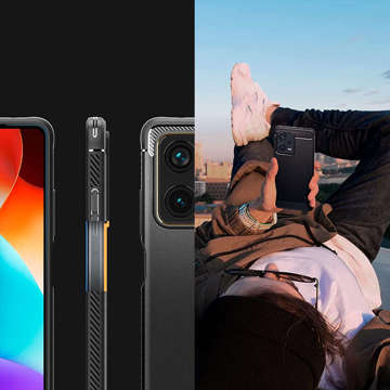Ochranný kryt Spigen Rugged Armor Phone Case pre Xiaomi Redmi Note 12 Pro Plus 5G matné čierne sklo