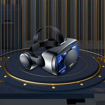 Okuliare VR okuliare VRG PRO 3D virtuálna realita pre telefón 5-7 palcov so slúchadlami Black