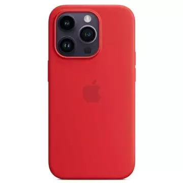 Originálne ochranné puzdro Apple Phone Case MPTM3ZM/A pre Apple iPhone 14 Pro 6,1" MagSafe červené/červené silikónové puzdro