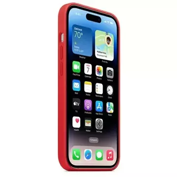 Originálne ochranné puzdro Apple Phone Case MPTM3ZM/A pre Apple iPhone 14 Pro 6,1" MagSafe červené/červené silikónové puzdro