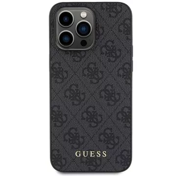 Originálne puzdro GUESS Hardcase GUHCP15LG4GFGR pre iPhone 15 PRO (4G kovové logo / sivé)