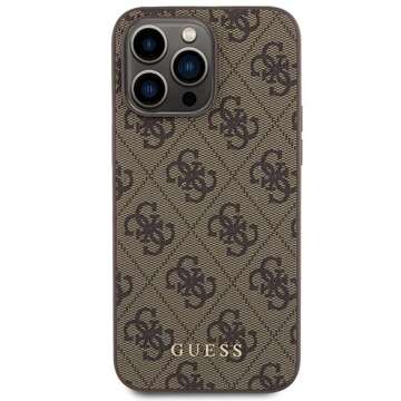 Originálne puzdro GUESS Hardcase GUHCP15XG4GFBR pre iPhone 15 PRO MAX (4G kovové logo / hnedé)