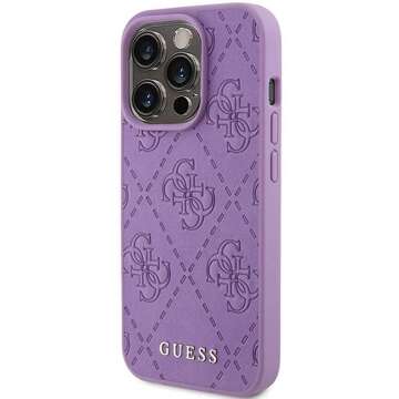 Originálne puzdro GUESS Hardcase GUHCP15XP4EPMU pre iPhone 15 PRO MAX (prešívané 4G Classic / svetlo fialové)