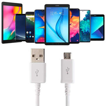 Originálny Samsung micro USB kábel USB-A 2.0 ECB-DU4EWE 1,5 m veľký biely kábel