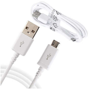 Originálny Samsung micro USB kábel USB-A 2.0 ECB-DU4EWE 1,5 m veľký biely kábel