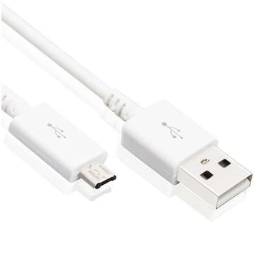 Originálny Samsung micro USB kábel USB-A 2.0 ECB-DU4EWE 1,5 m veľký biely kábel