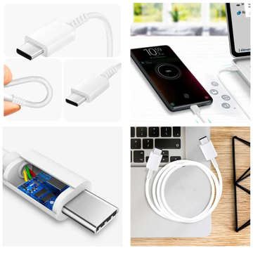 Originálny kábel Samsung EP-DG980BWE USB-C Typ C 1m hromadný Biely