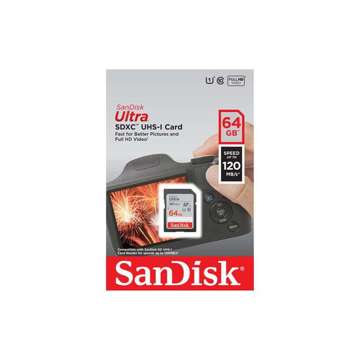 Pamäťová karta SanDisk Ultra SDXC 64 GB 120 MB/s UHS-I (SDSDUN4-064G-GN6IN)