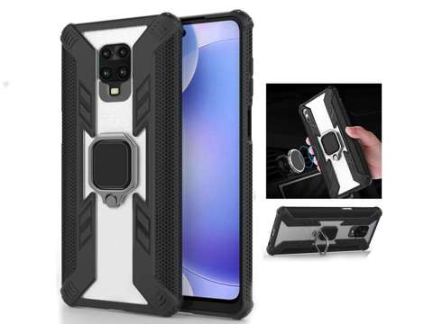 Pancerne etui Alogy Ring Carbon Holder pre Xiaomi Redmi Note 9S/ Pro/ Max