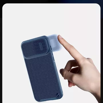 Pancierový kryt Nillkin Textured S Case iPhone 14 Plus s krytom fotoaparátu, čierny