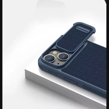 Pancierový kryt Nillkin Textured S Case iPhone 14 Plus s krytom fotoaparátu, čierny