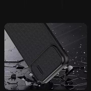 Pancierový kryt Nillkin Textured S Case iPhone 14 Plus s krytom fotoaparátu, čierny