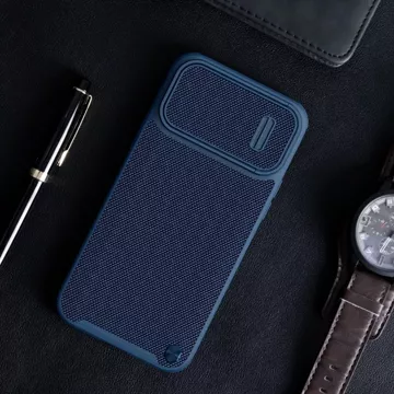 Pancierový kryt Nillkin Textured S Case iPhone 14 Plus s krytom fotoaparátu, čierny