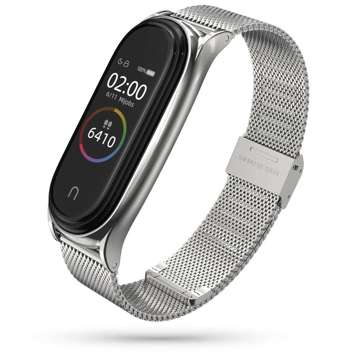 Pásek MilaneseBand do Xiaomi Mi Smart Band 5/6/6 NFC Silver