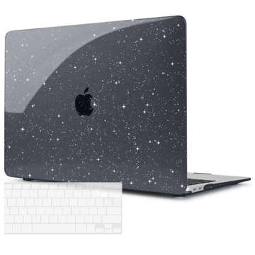 Pevné puzdro Alogy pre Apple MacBook Air 13 M1 2020 Glitter Black kryt klávesnice