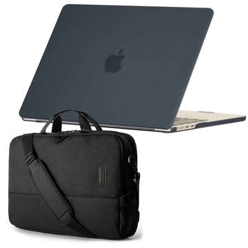 Pevné puzdro Alogy pre Apple Macbook Air 13 2022 M2 Matte Black Bag do 15,6"