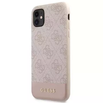 Pevné puzdro Etui Guess GUHCN61G4GLPI na iPhone 11 6,1" / Xr 4G Stripe Collection