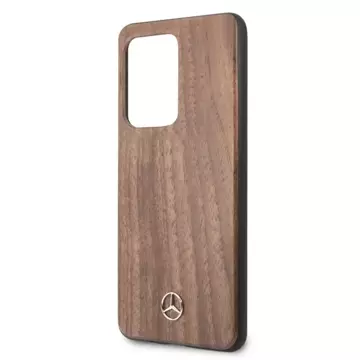 Pevné puzdro Etui Mercedes MEHCS69VWOLB na Samsung Galaxy S20 Ultra G988 Wood Line Walnut