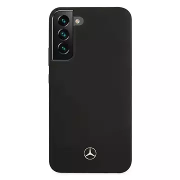 Pevné silikónové puzdro Etui Mercedes MEHCS22SSILBK na Samsung Galaxy S22 S901