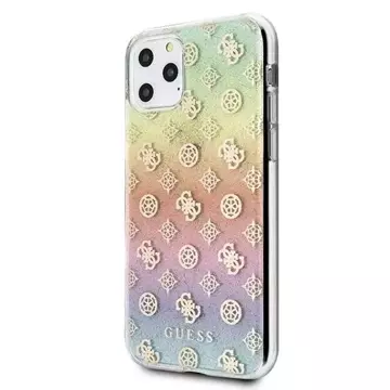 Pevné viacfarebné puzdro Guess GUHCN58PEOML iPhone 11 Pro Iridescent 4G Peony