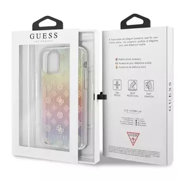 Pevné viacfarebné puzdro Guess GUHCN58PEOML iPhone 11 Pro Iridescent 4G Peony