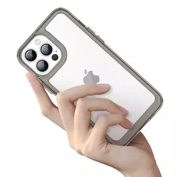 Pevný kryt Outer Space Case na iPhone 12 Pro s gélovým rámom ružový