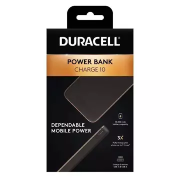 Power Bank Duracell Charge 10 PD 18W 10000mAh (čierna)