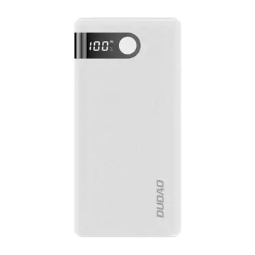 Powerbanka Dudao 20000 mAh 2x USB / USB typu C / micro USB 2 A s LED obrazovkou biela (K9Pro-05)