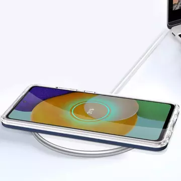 Priehľadné puzdro 3v1 pre Samsung Galaxy A13 5G Frame Gel Cover Blue