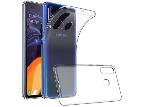 Priehľadné silikónové puzdro na sklo Samsung Galaxy A60 / M40 Alogy