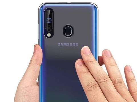 Priehľadné silikónové puzdro na sklo Samsung Galaxy A60 / M40 Alogy