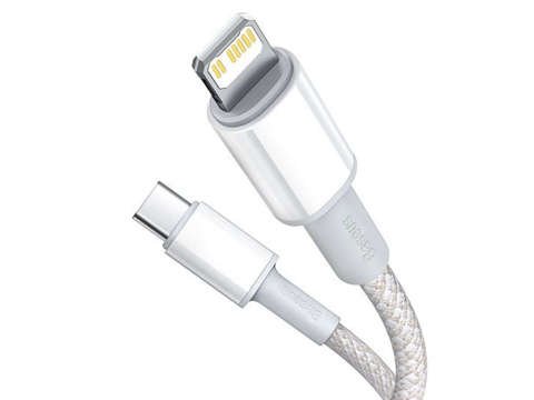 Prívodný kábel Baseus USB-C Type C na Lightning PD 20W 1m Biely