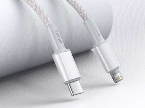 Prívodný kábel Baseus USB-C Type C na Lightning PD 20W 1m Biely