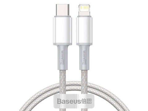 Prívodný kábel Baseus USB-C Type C na Lightning PD 20W 1m Biely