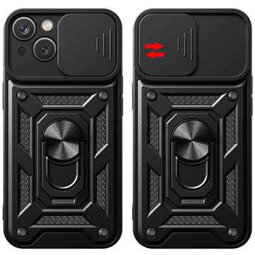 Púzdro Alogy Camshield Stand Ring Case s krytom fotoaparátu pre Apple iPhone 14 Glass