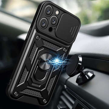 Púzdro Alogy Camshield Stand Ring Case s krytom fotoaparátu pre Apple iPhone 14 Pro Max Glass