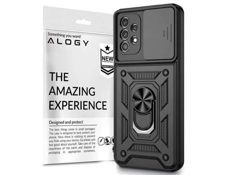 Púzdro Alogy Stand Ring Case s krytom na fotoaparát pre Samsung Galaxy A32 5G Glass