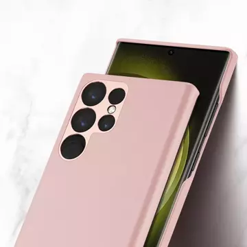 Puzdro Dux Ducis Grit pre Samsung Galaxy S23 Ultra elegantné puzdro z umelej kože MagSafe ružové