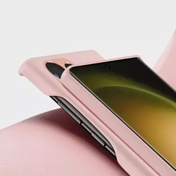Puzdro Dux Ducis Grit pre Samsung Galaxy S23 Ultra elegantné puzdro z umelej kože MagSafe ružové